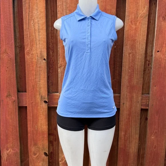 Nike Light Blue Sleeveless Polo Tank Top Size S - Picture 3 of 9